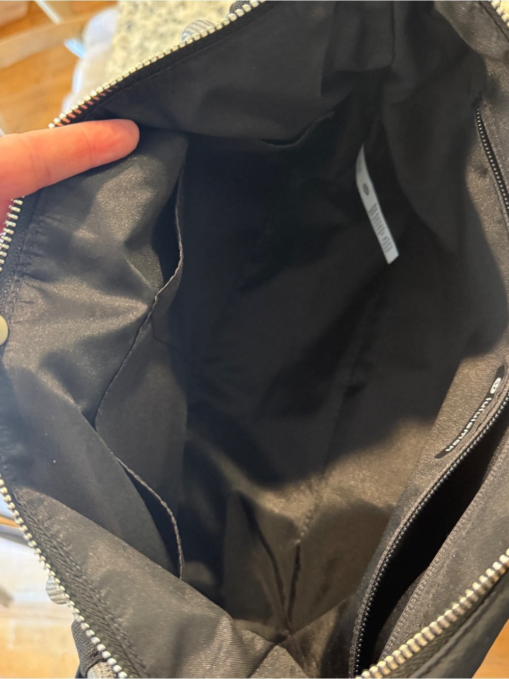 Lululemon athletica Convertible Ruched Crossbody Bag - Black with gray strap - Picture 5 of 7